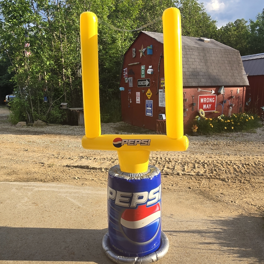 Pepsi Outdoor Football Goal Post Yellow and Blue